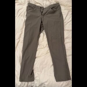 Lululemon ABC Men Pants Warpstreme Straight Leg Classic Fit Carbon Dust 36x34